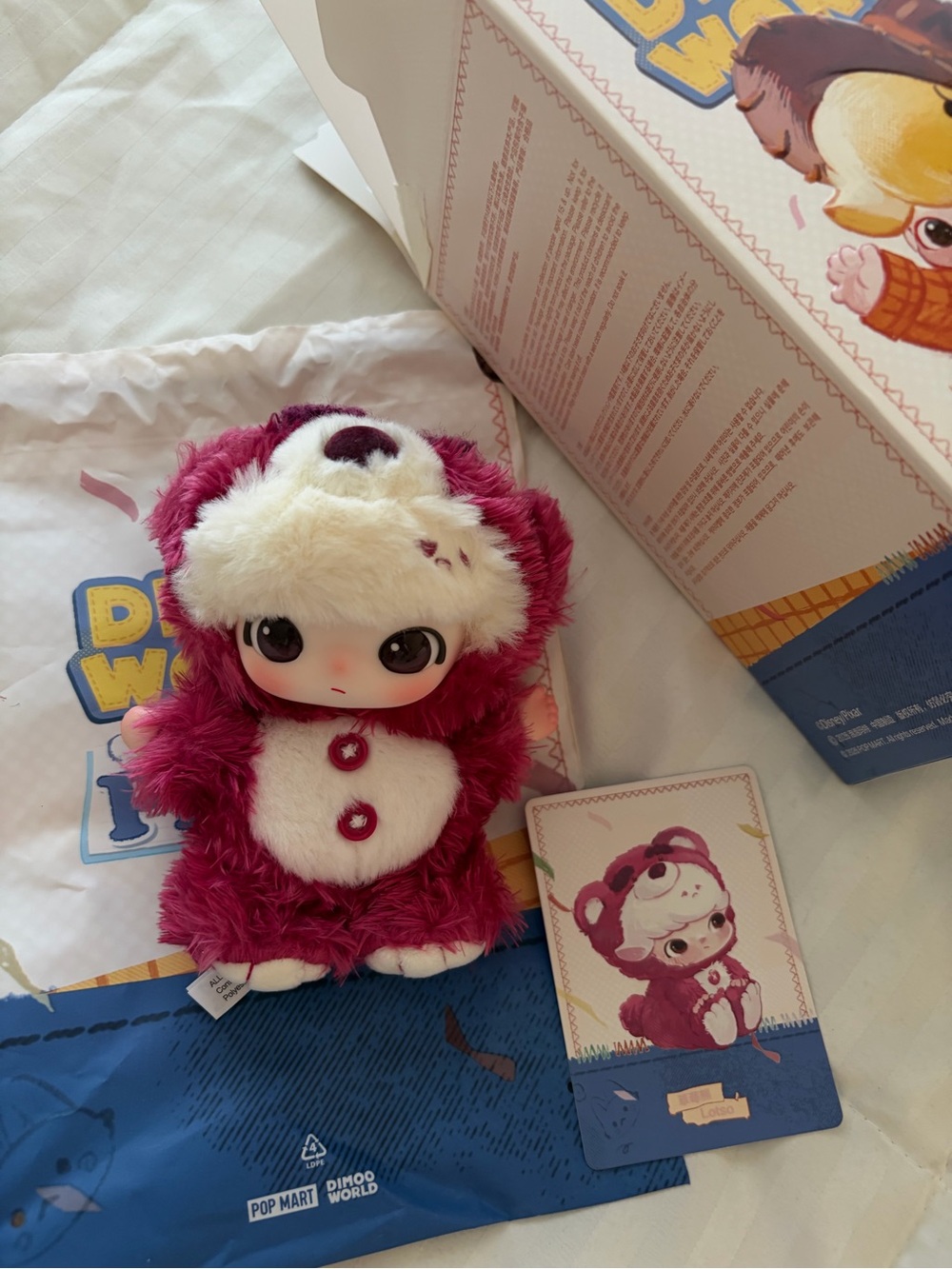 POP MART DIMOO WORLD X PIXAR LOTSO SCENTED VINYL PLUSH PENDANT
